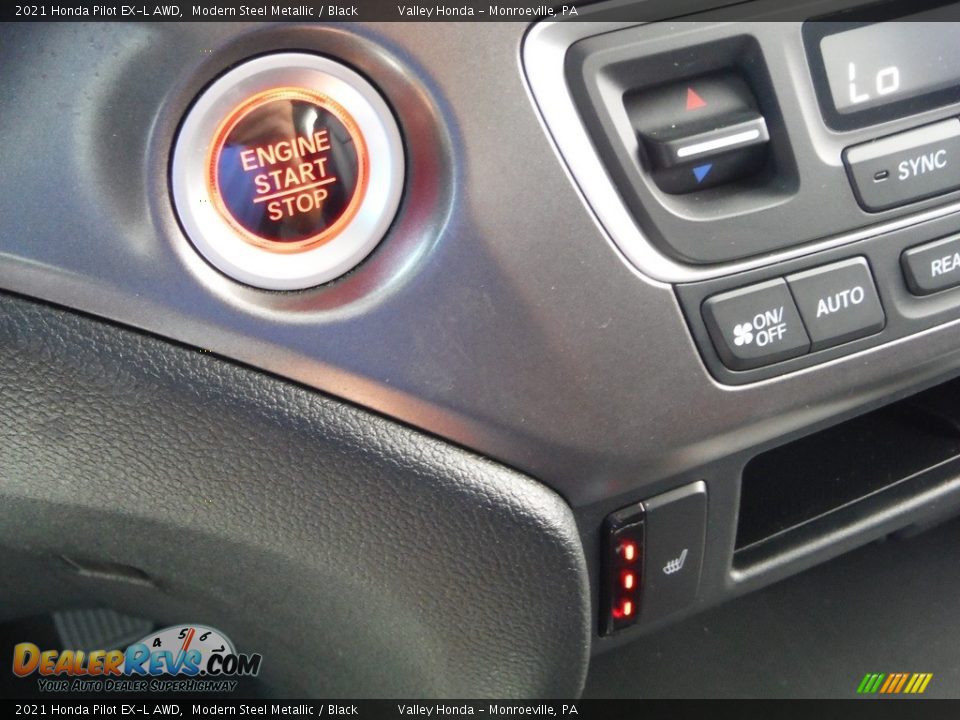 2021 Honda Pilot EX-L AWD Modern Steel Metallic / Black Photo #19