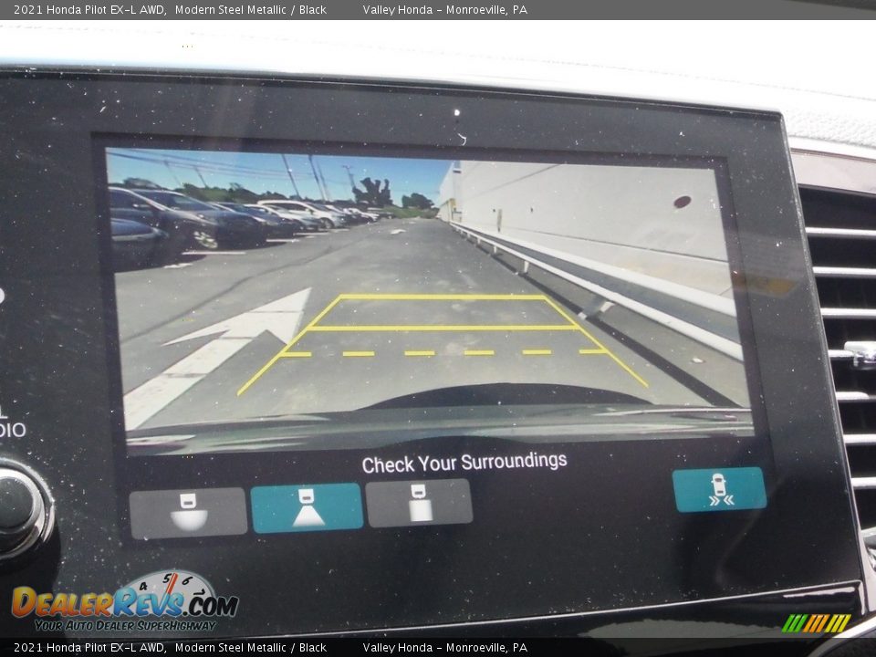 2021 Honda Pilot EX-L AWD Modern Steel Metallic / Black Photo #23