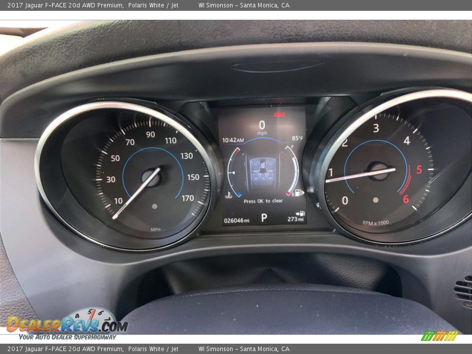 2017 Jaguar F-PACE 20d AWD Premium Polaris White / Jet Photo #20