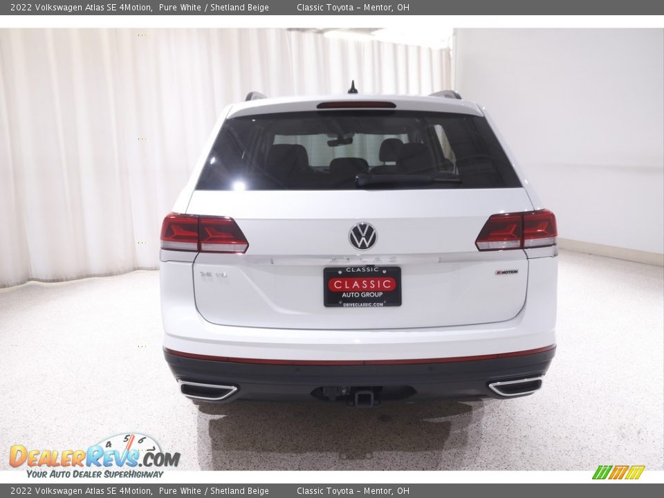 2022 Volkswagen Atlas SE 4Motion Pure White / Shetland Beige Photo #18