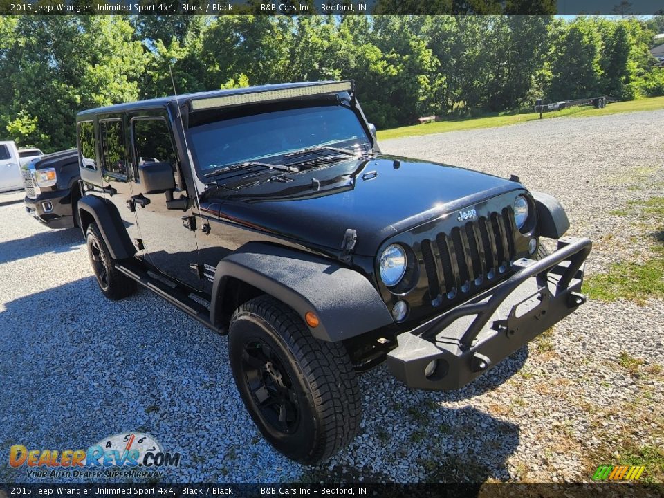 2015 Jeep Wrangler Unlimited Sport 4x4 Black / Black Photo #31