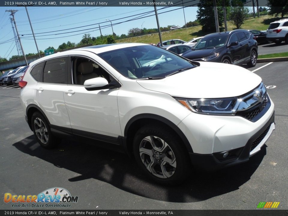 2019 Honda CR-V EX-L AWD Platinum White Pearl / Ivory Photo #6