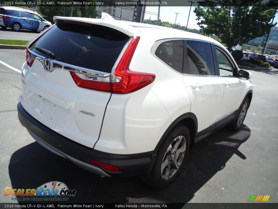 2019 Honda CR-V EX-L AWD Platinum White Pearl / Ivory Photo #7