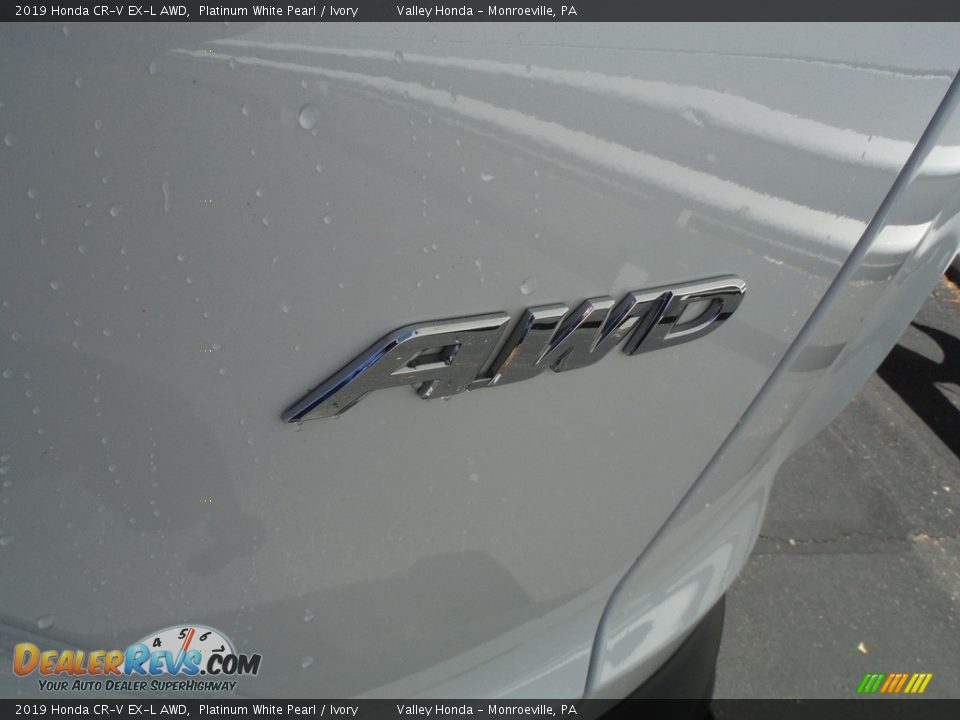 2019 Honda CR-V EX-L AWD Platinum White Pearl / Ivory Photo #9