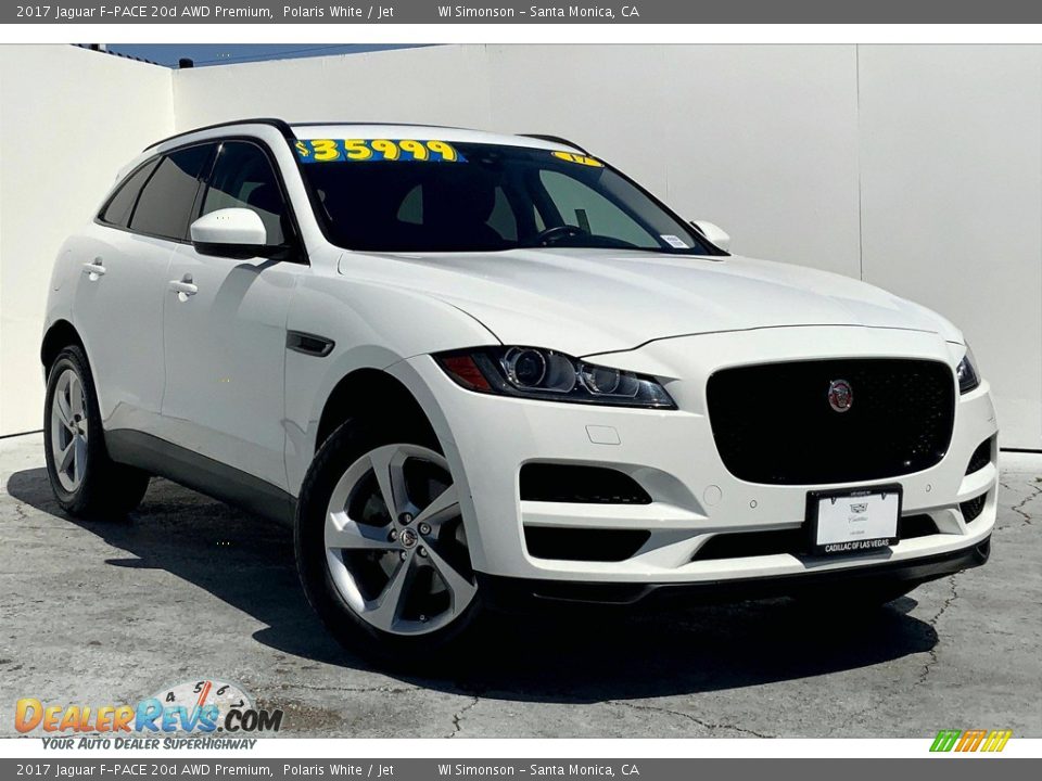 2017 Jaguar F-PACE 20d AWD Premium Polaris White / Jet Photo #36