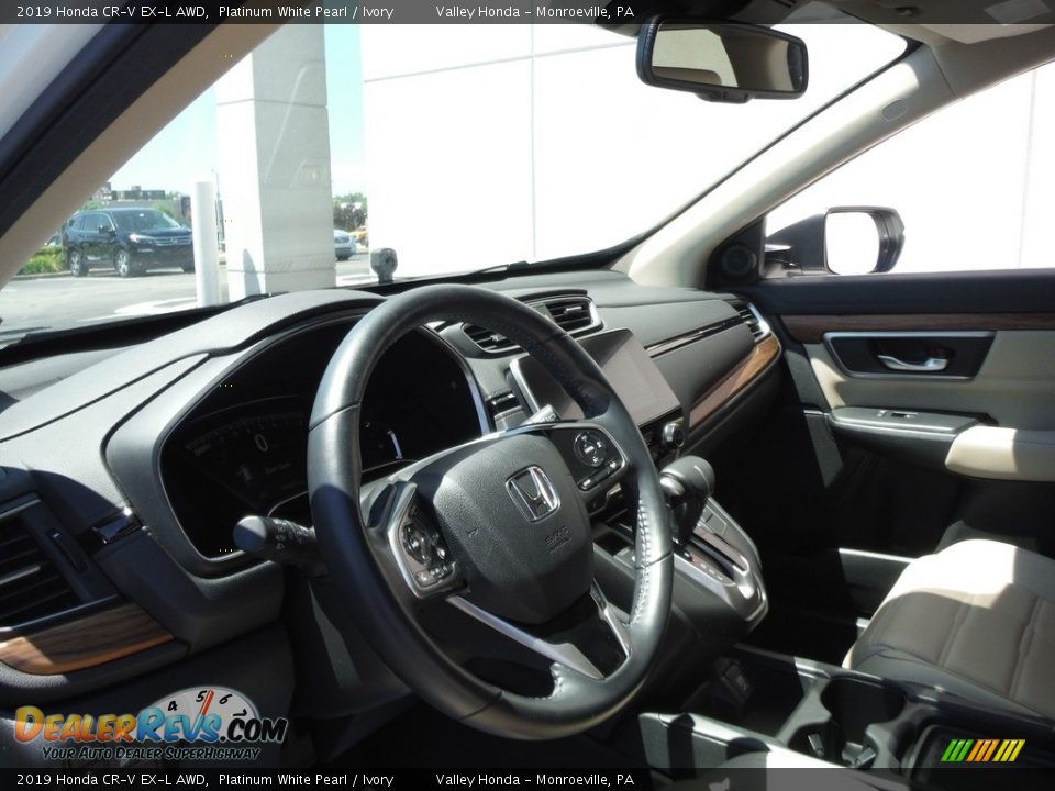 2019 Honda CR-V EX-L AWD Platinum White Pearl / Ivory Photo #12