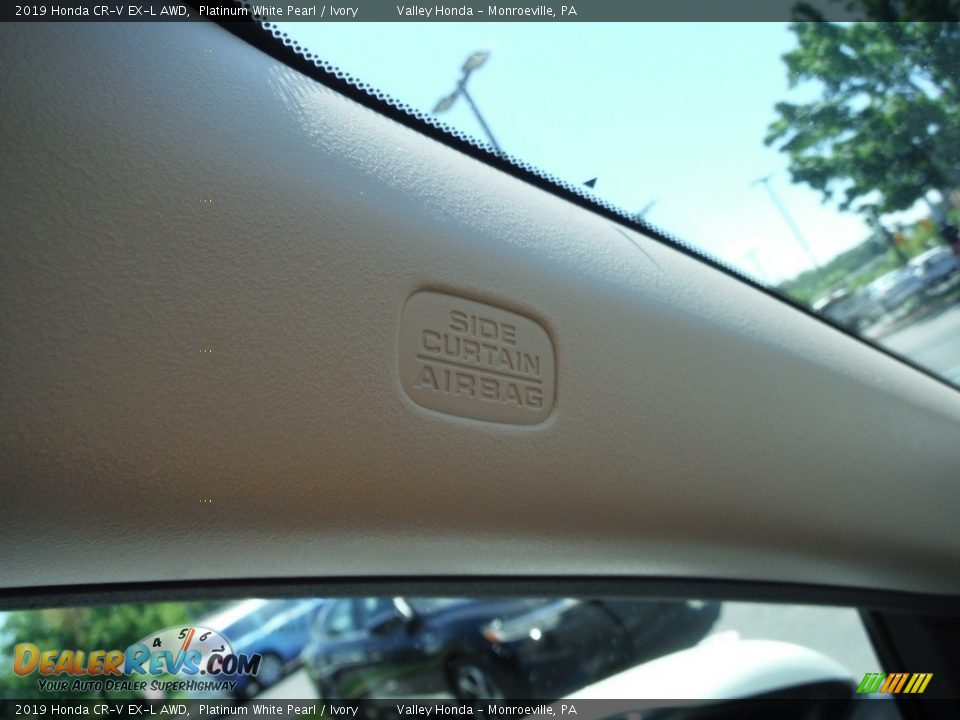 2019 Honda CR-V EX-L AWD Platinum White Pearl / Ivory Photo #17