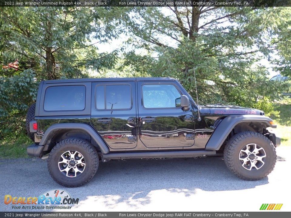 2021 Jeep Wrangler Unlimited Rubicon 4x4 Black / Black Photo #2