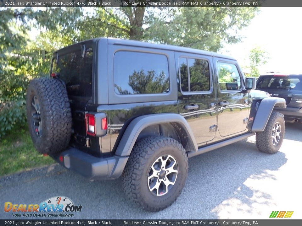 2021 Jeep Wrangler Unlimited Rubicon 4x4 Black / Black Photo #3