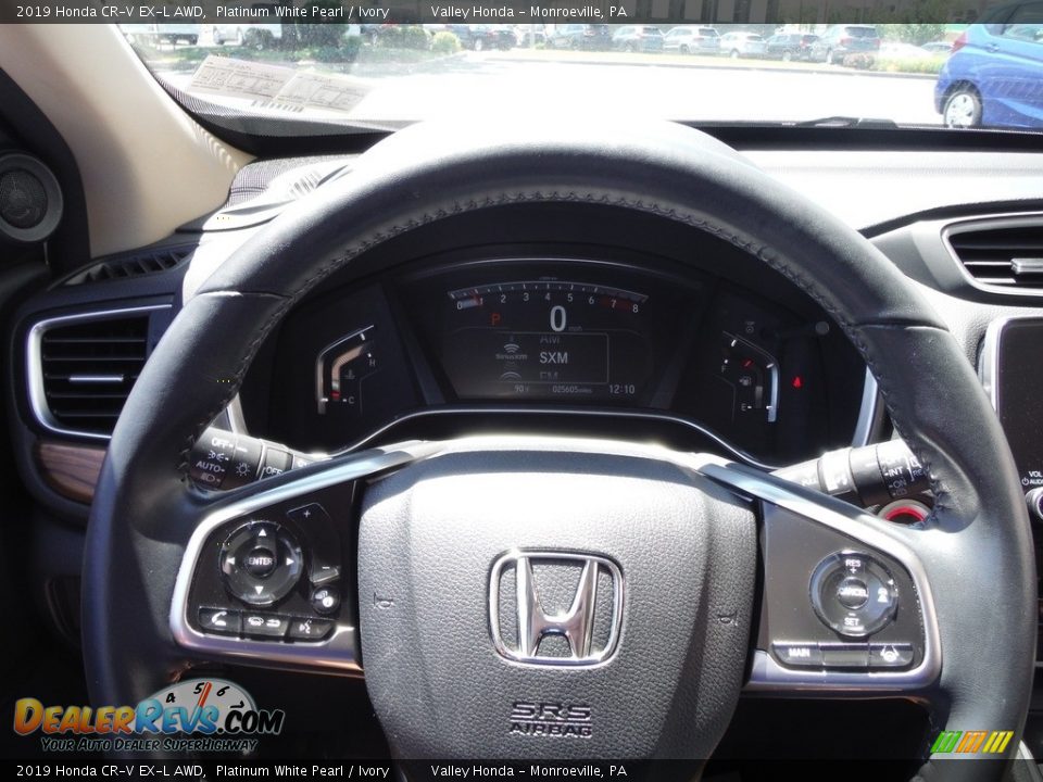 2019 Honda CR-V EX-L AWD Platinum White Pearl / Ivory Photo #23