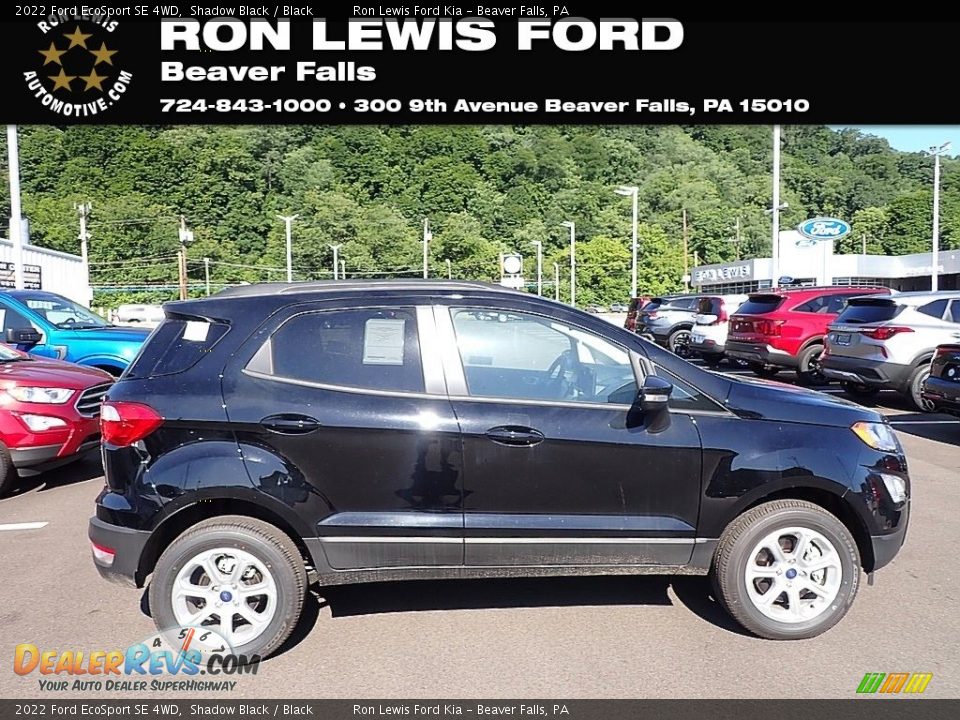 2022 Ford EcoSport SE 4WD Shadow Black / Black Photo #1