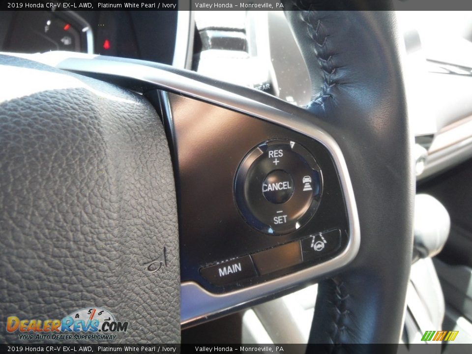 2019 Honda CR-V EX-L AWD Platinum White Pearl / Ivory Photo #25