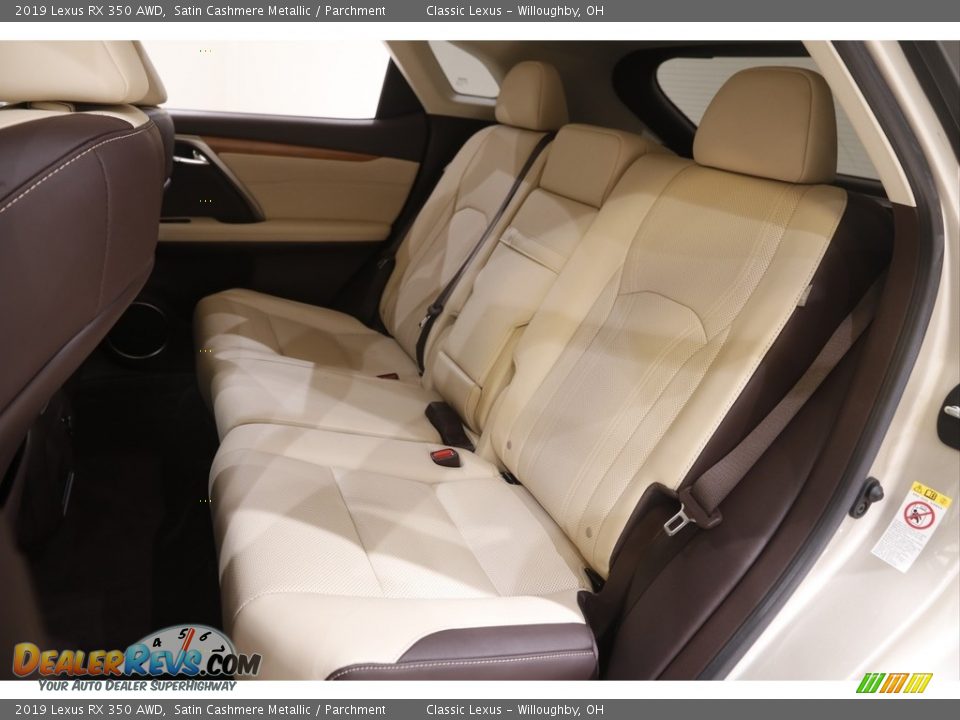 Rear Seat of 2019 Lexus RX 350 AWD Photo #22