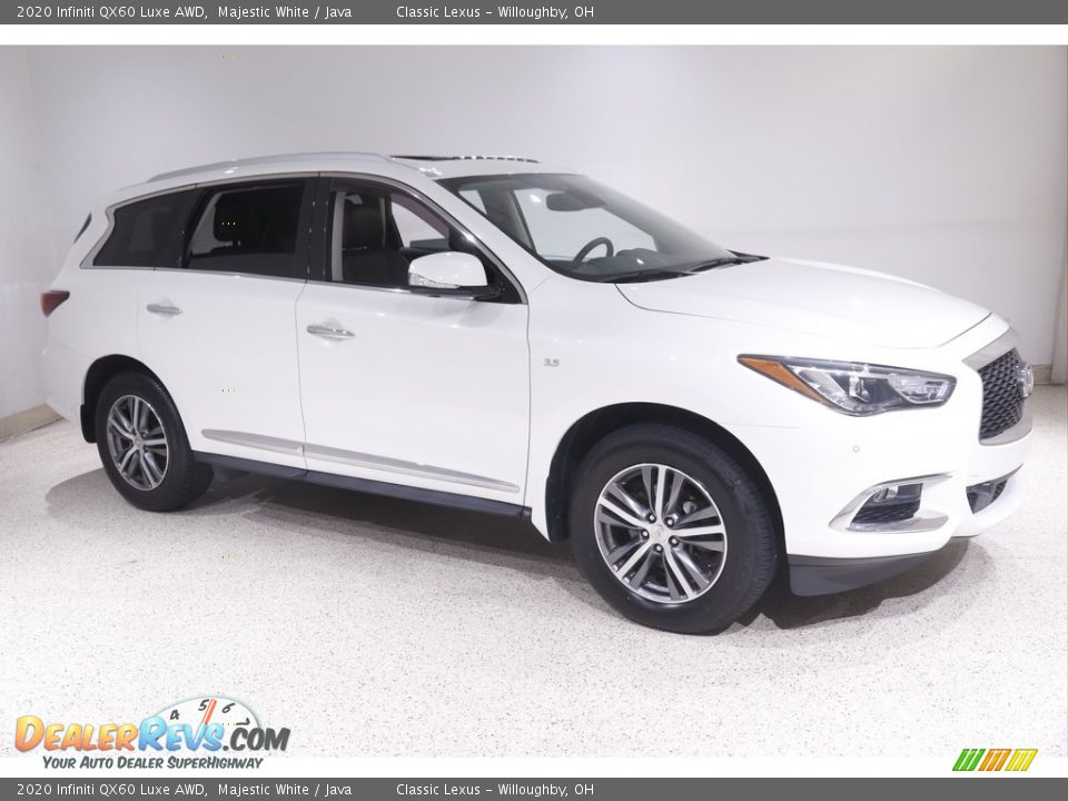 2020 Infiniti QX60 Luxe AWD Majestic White / Java Photo #1