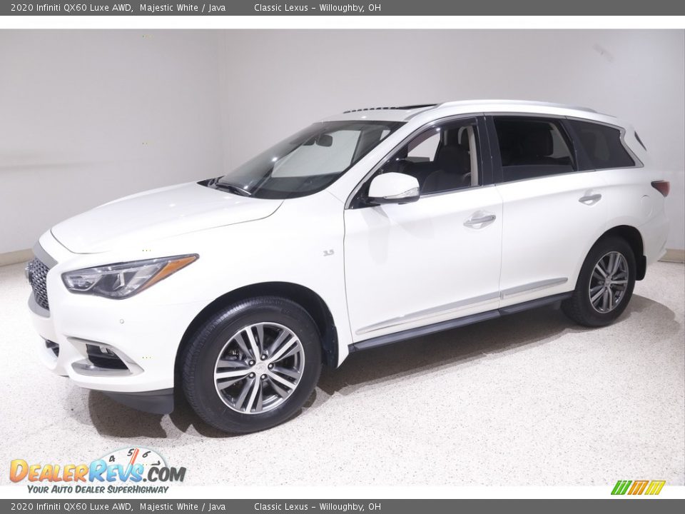 2020 Infiniti QX60 Luxe AWD Majestic White / Java Photo #3