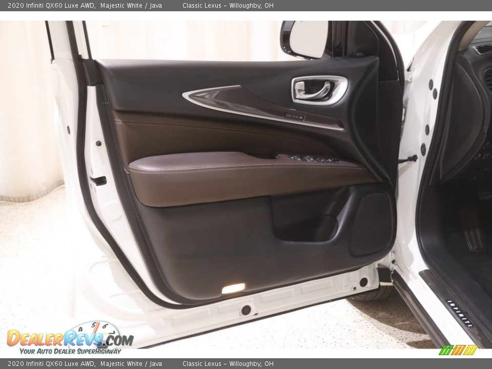 2020 Infiniti QX60 Luxe AWD Majestic White / Java Photo #4