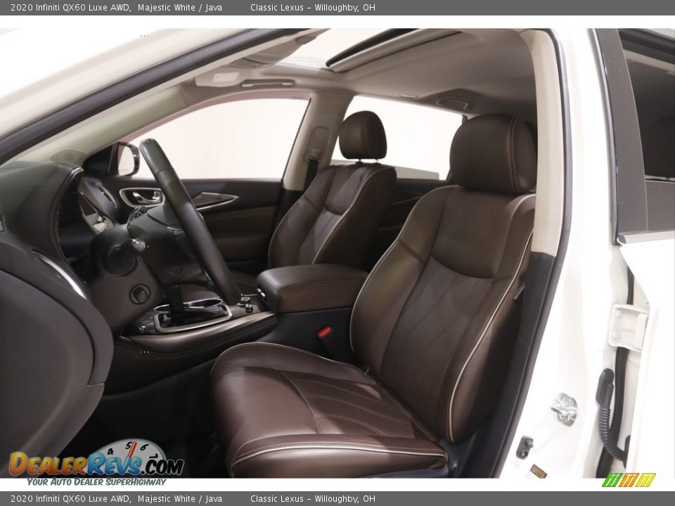 2020 Infiniti QX60 Luxe AWD Majestic White / Java Photo #5
