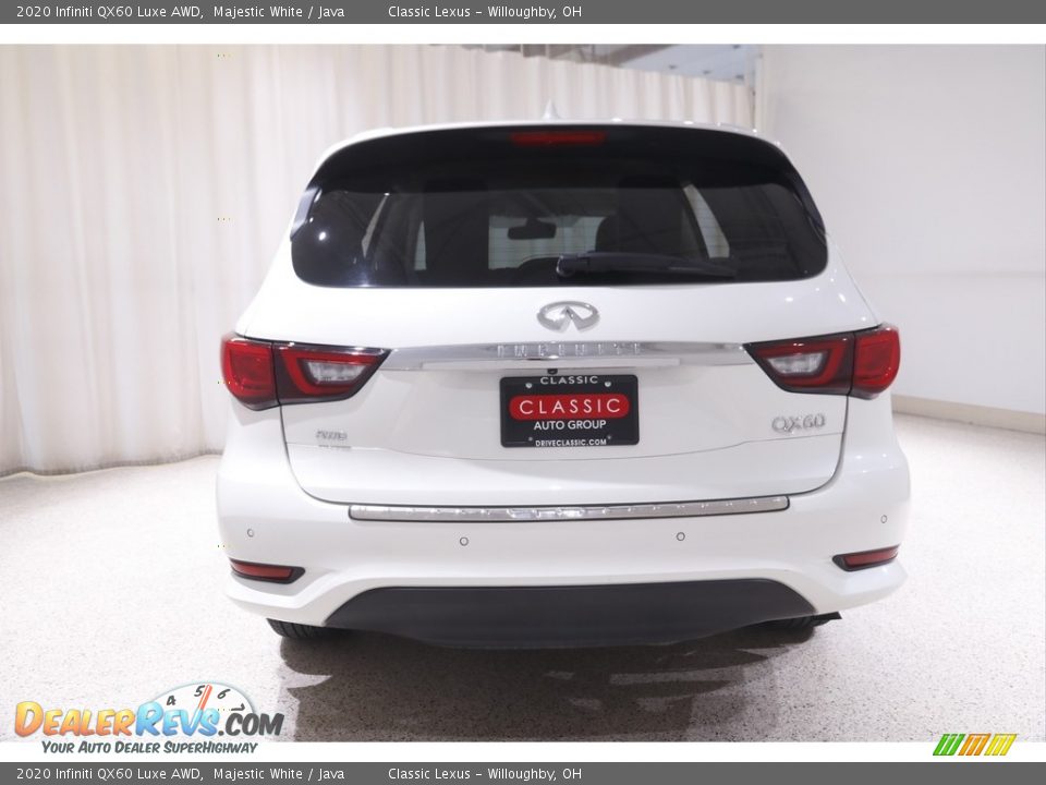 2020 Infiniti QX60 Luxe AWD Majestic White / Java Photo #21