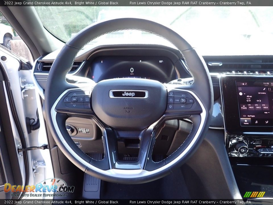 2022 Jeep Grand Cherokee Altitude 4x4 Bright White / Global Black Photo #19
