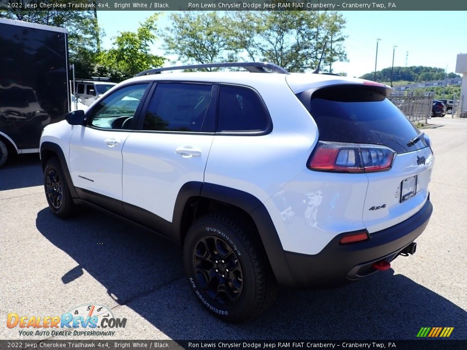 2022 Jeep Cherokee Trailhawk 4x4 Bright White / Black Photo #3