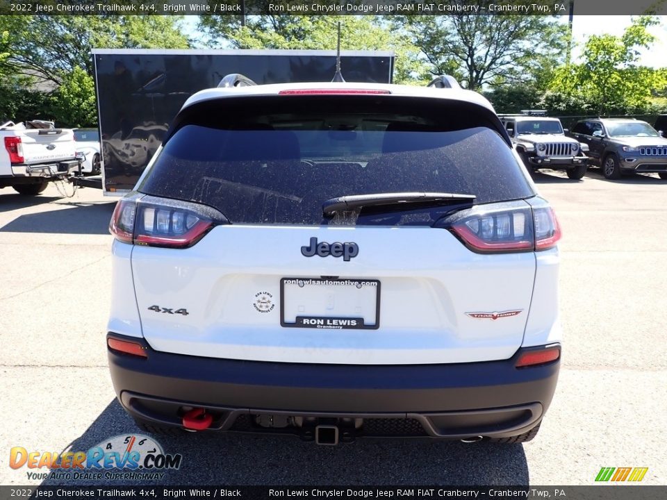 2022 Jeep Cherokee Trailhawk 4x4 Bright White / Black Photo #4