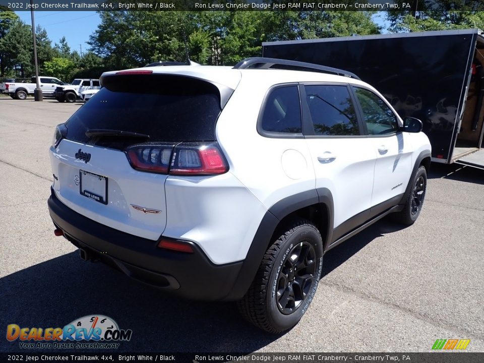 2022 Jeep Cherokee Trailhawk 4x4 Bright White / Black Photo #5