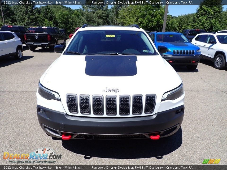 2022 Jeep Cherokee Trailhawk 4x4 Bright White / Black Photo #8