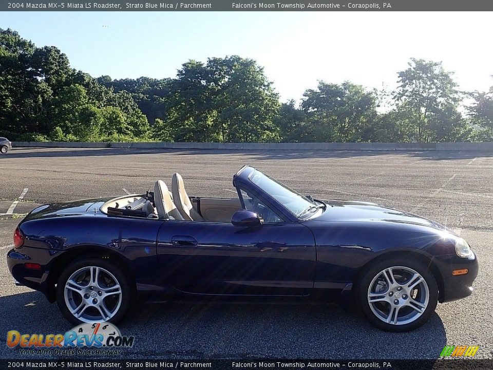 2004 Mazda MX-5 Miata LS Roadster Strato Blue Mica / Parchment Photo #1