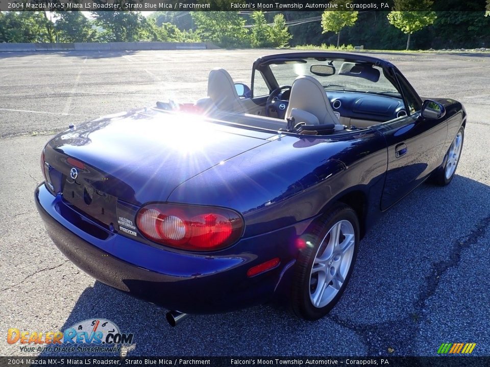 2004 Mazda MX-5 Miata LS Roadster Strato Blue Mica / Parchment Photo #2