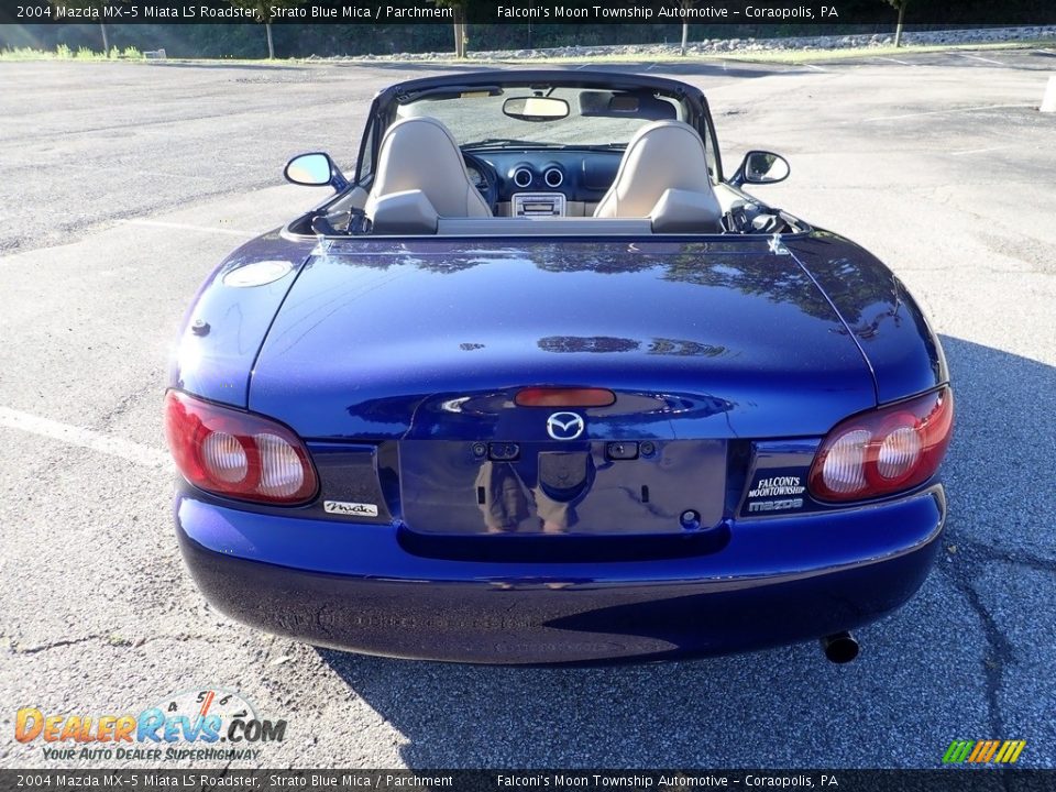 2004 Mazda MX-5 Miata LS Roadster Strato Blue Mica / Parchment Photo #3