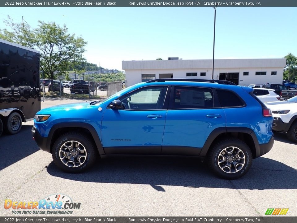 2022 Jeep Cherokee Trailhawk 4x4 Hydro Blue Pearl / Black Photo #2