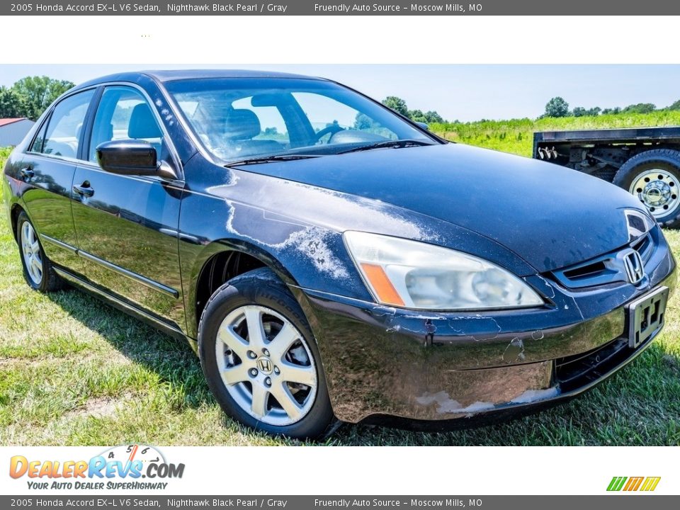 2005 Honda Accord EX-L V6 Sedan Nighthawk Black Pearl / Gray Photo #1