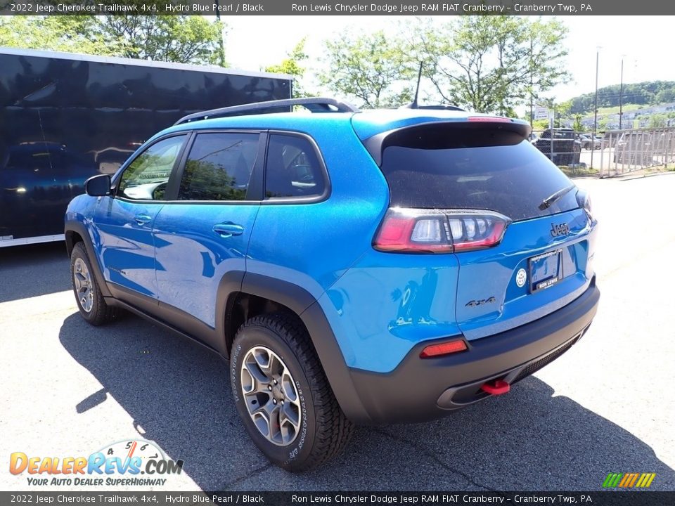 2022 Jeep Cherokee Trailhawk 4x4 Hydro Blue Pearl / Black Photo #3