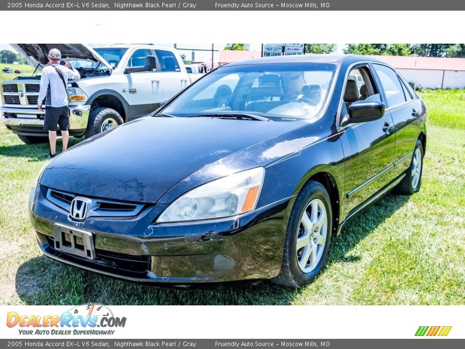 2005 Honda Accord EX-L V6 Sedan Nighthawk Black Pearl / Gray Photo #8