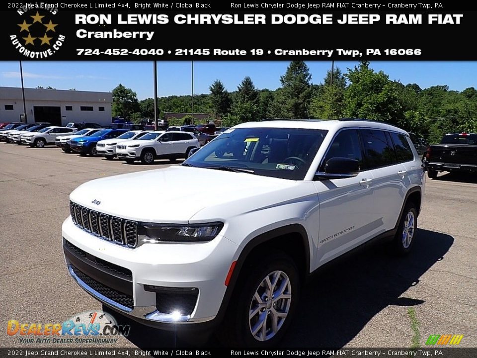 2022 Jeep Grand Cherokee L Limited 4x4 Bright White / Global Black Photo #1