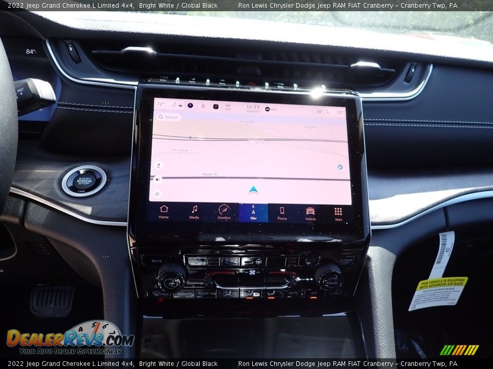2022 Jeep Grand Cherokee L Limited 4x4 Bright White / Global Black Photo #17
