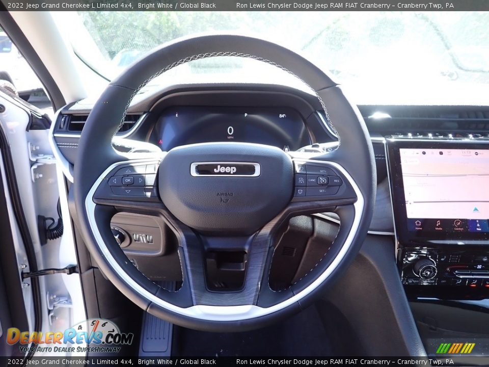 2022 Jeep Grand Cherokee L Limited 4x4 Bright White / Global Black Photo #19