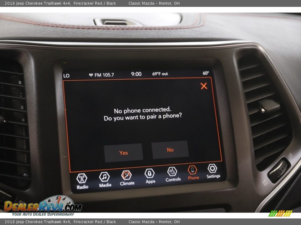 2019 Jeep Cherokee Trailhawk 4x4 Firecracker Red / Black Photo #13