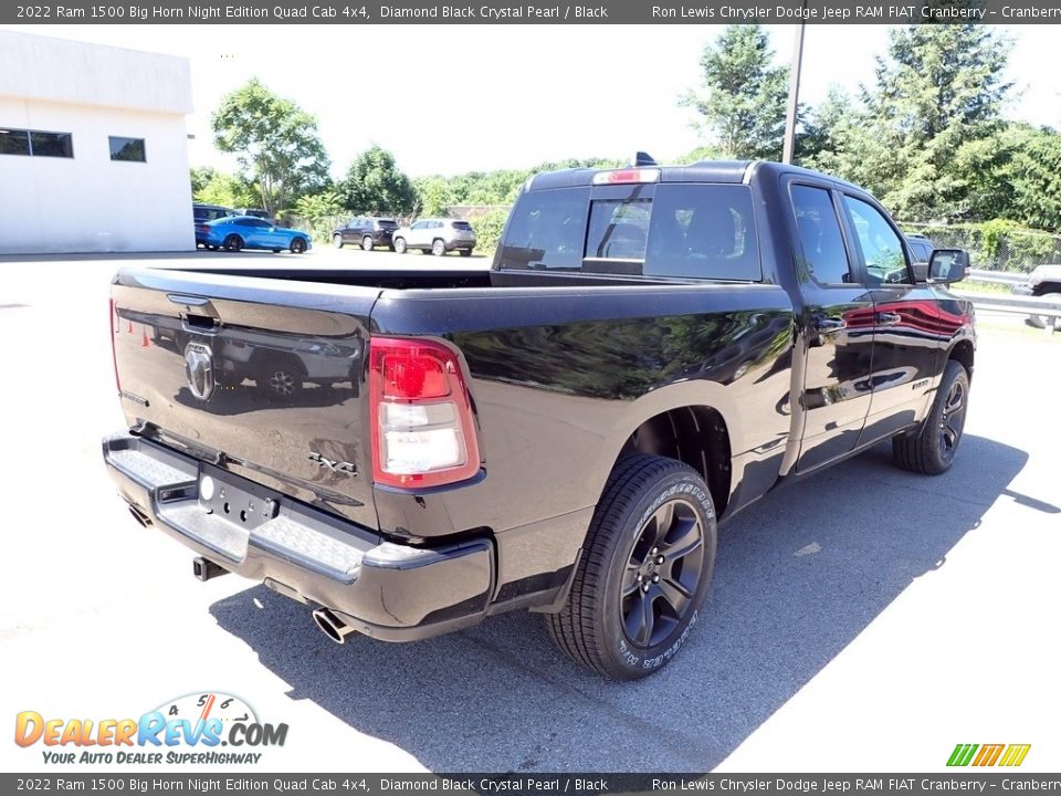 2022 Ram 1500 Big Horn Night Edition Quad Cab 4x4 Diamond Black Crystal Pearl / Black Photo #5