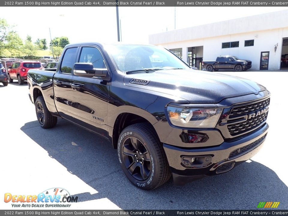 2022 Ram 1500 Big Horn Night Edition Quad Cab 4x4 Diamond Black Crystal Pearl / Black Photo #7