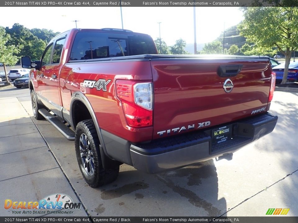 2017 Nissan TITAN XD PRO-4X Crew Cab 4x4 Cayenne Red / Black Photo #4