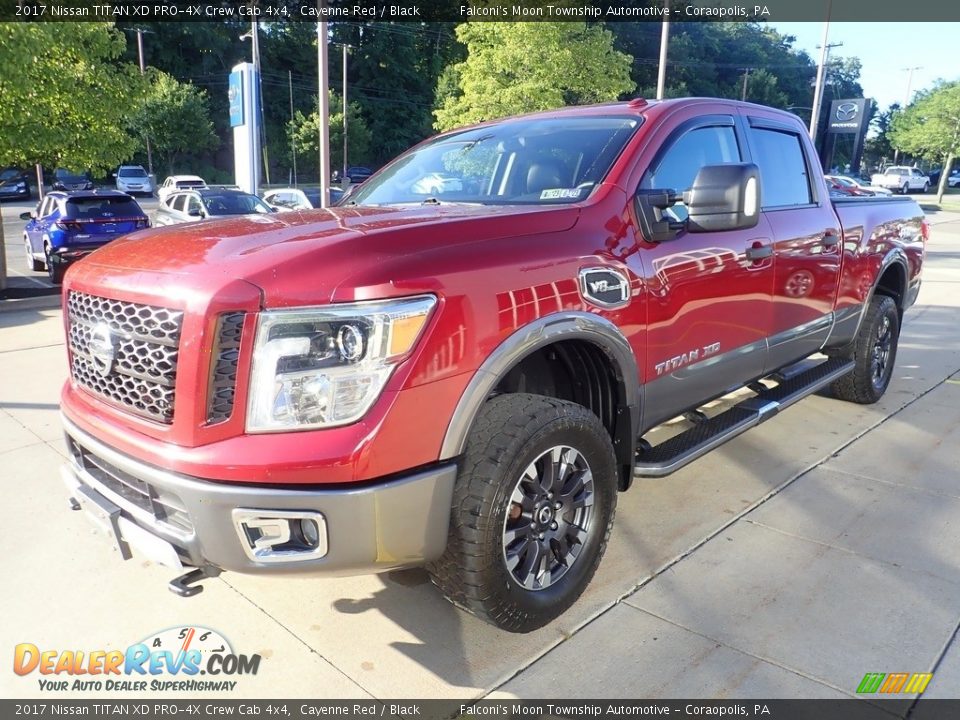 2017 Nissan TITAN XD PRO-4X Crew Cab 4x4 Cayenne Red / Black Photo #6