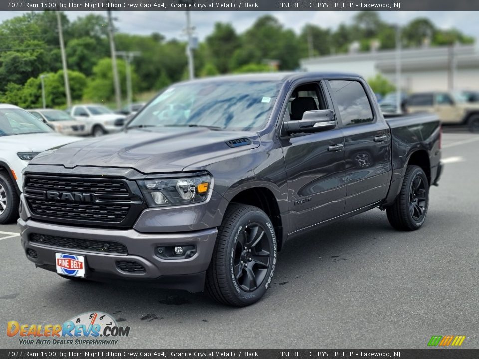2022 Ram 1500 Big Horn Night Edition Crew Cab 4x4 Granite Crystal Metallic / Black Photo #1