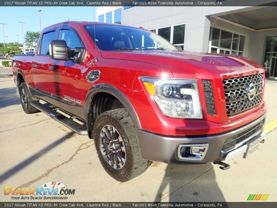 2017 Nissan TITAN XD PRO-4X Crew Cab 4x4 Cayenne Red / Black Photo #8