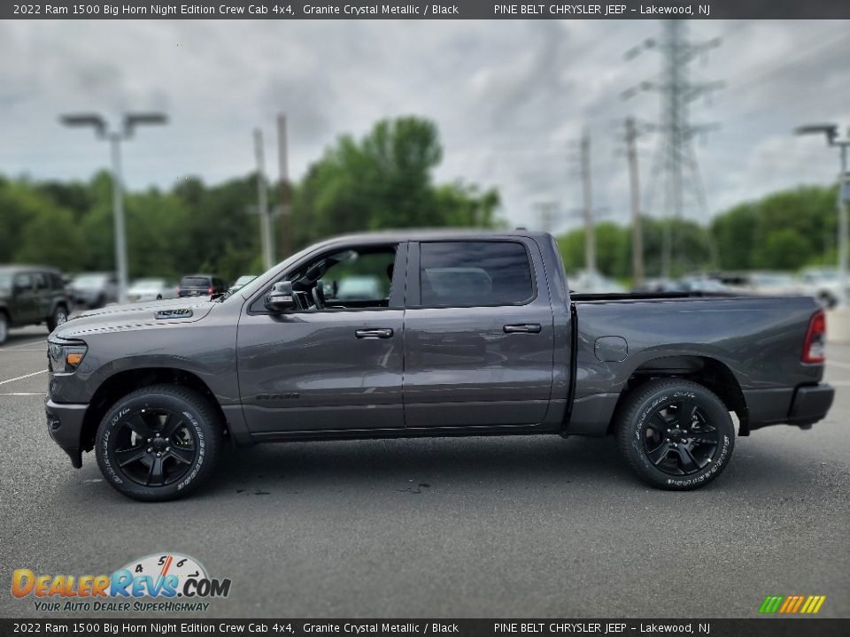 2022 Ram 1500 Big Horn Night Edition Crew Cab 4x4 Granite Crystal Metallic / Black Photo #3