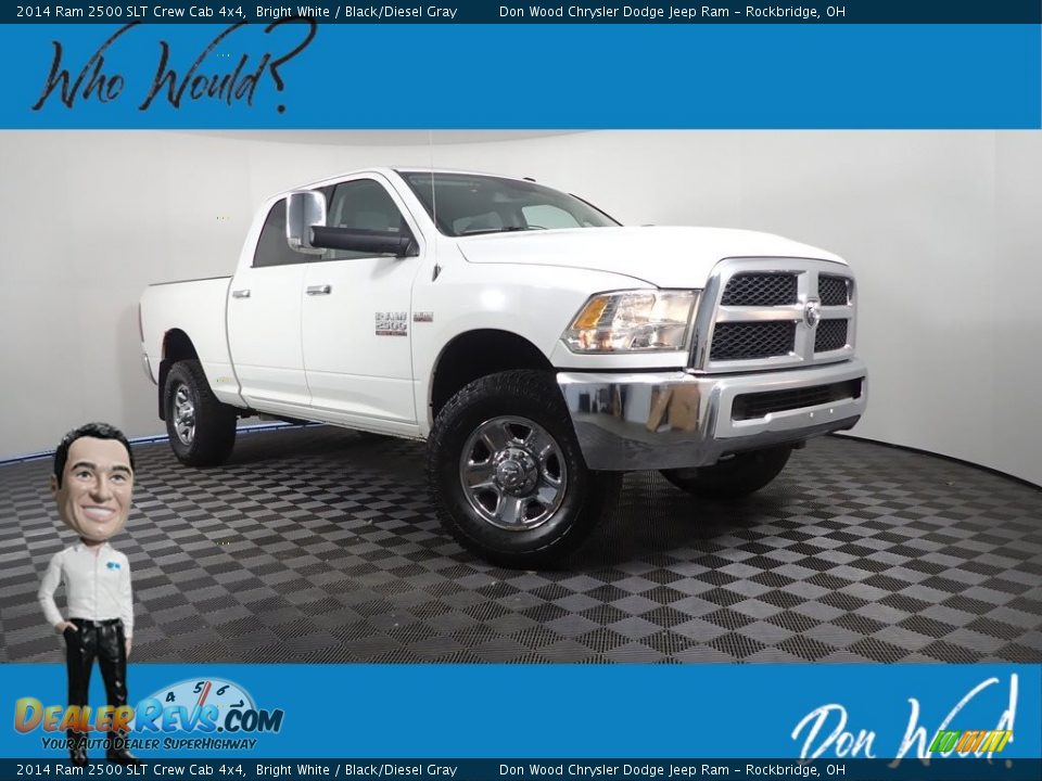 2014 Ram 2500 SLT Crew Cab 4x4 Bright White / Black/Diesel Gray Photo #1