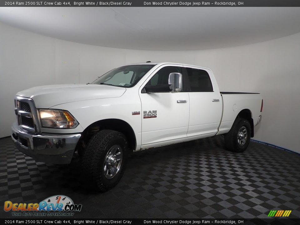 2014 Ram 2500 SLT Crew Cab 4x4 Bright White / Black/Diesel Gray Photo #4