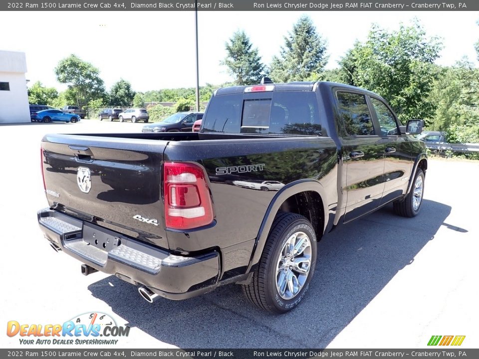 2022 Ram 1500 Laramie Crew Cab 4x4 Diamond Black Crystal Pearl / Black Photo #5