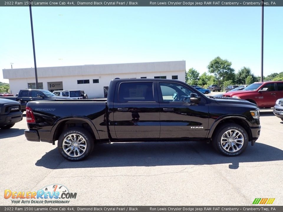 2022 Ram 1500 Laramie Crew Cab 4x4 Diamond Black Crystal Pearl / Black Photo #6