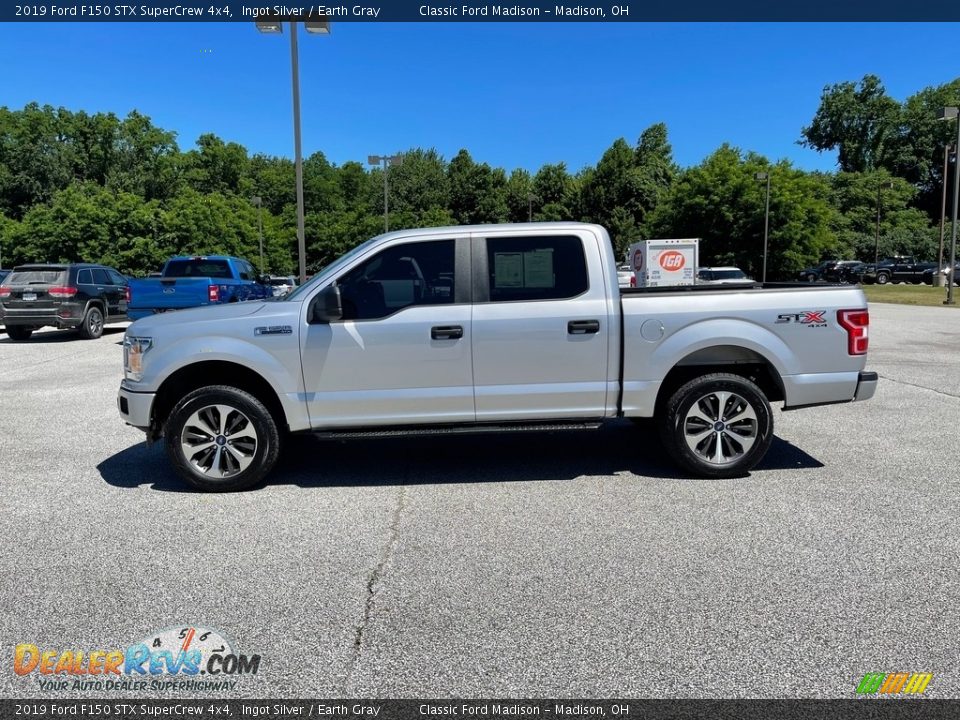 2019 Ford F150 STX SuperCrew 4x4 Ingot Silver / Earth Gray Photo #8